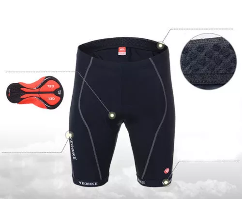 Veobike Mens Thunder Cycling Racing Road Bike Gel Padded Shorts