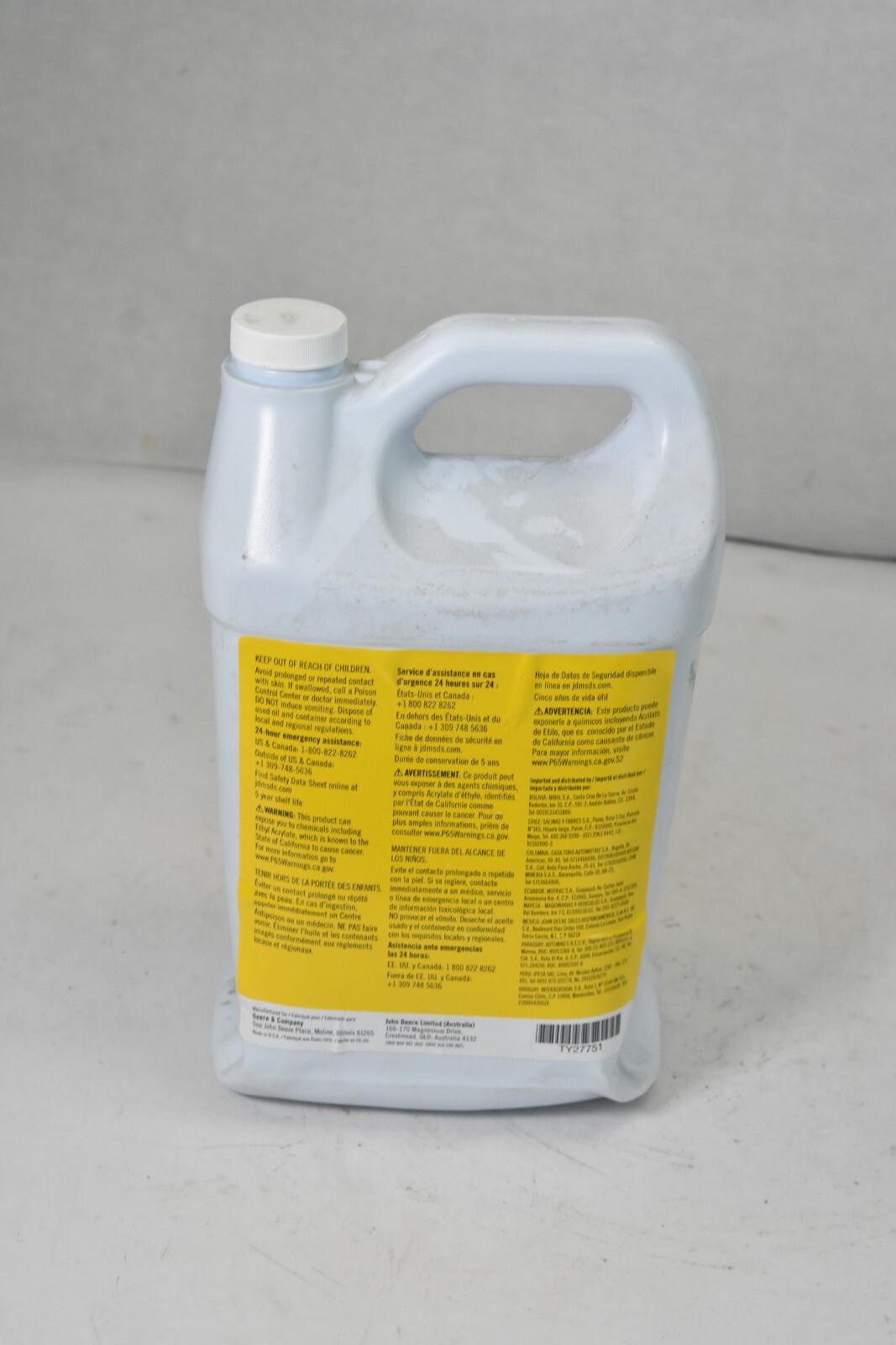 John Deere Genuine OEM HD Synthetic Transmission Fluid 3.78L 1 Gallon