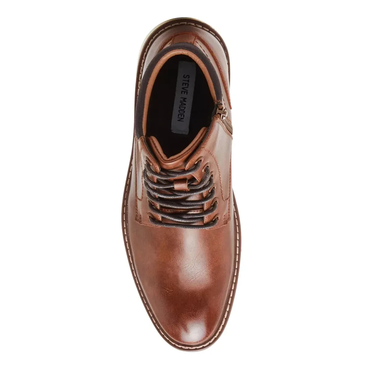 Steve Madden “P-Jelen” Men’s Side Zip Chukka Dress & Comfort Boot (Cognac) Brown Steve Madden “P-Jelen” Men main image 3