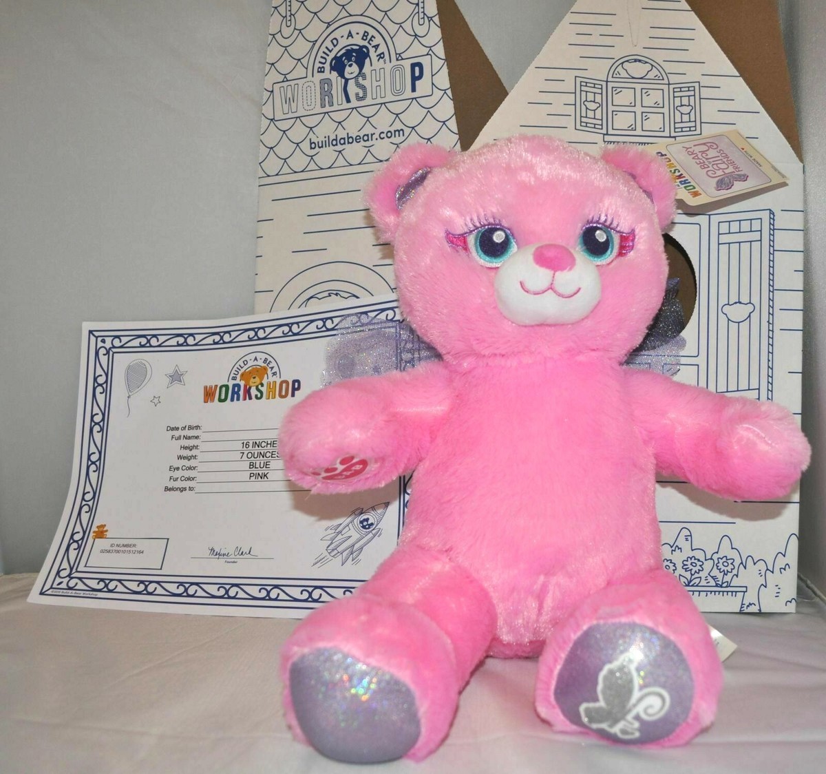 BUILD-A-BEAR プリンセスキャット ピンク　　レア品 Build A Bear Workshop Pink Princess Cat silver sparkles