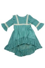 Lele for Kids Fresh Mint Blue Hi-Lo Super Soft Cotton Dress Little Girls 5 or 6