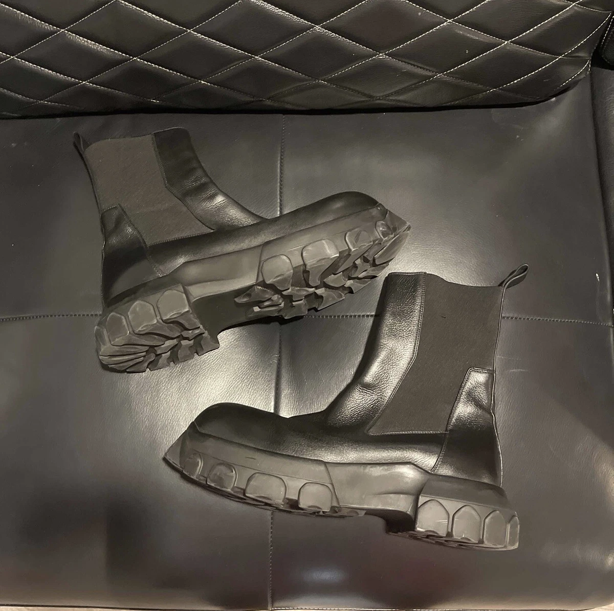 Rick Owens Beatle Bozo Tractor Boots Black Size US 12/EU 45 | eBay