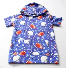 Birdie Bean Boy's Short Sleeve Pullover Hoodie AN3 Troy (Football) Size 9-10Y