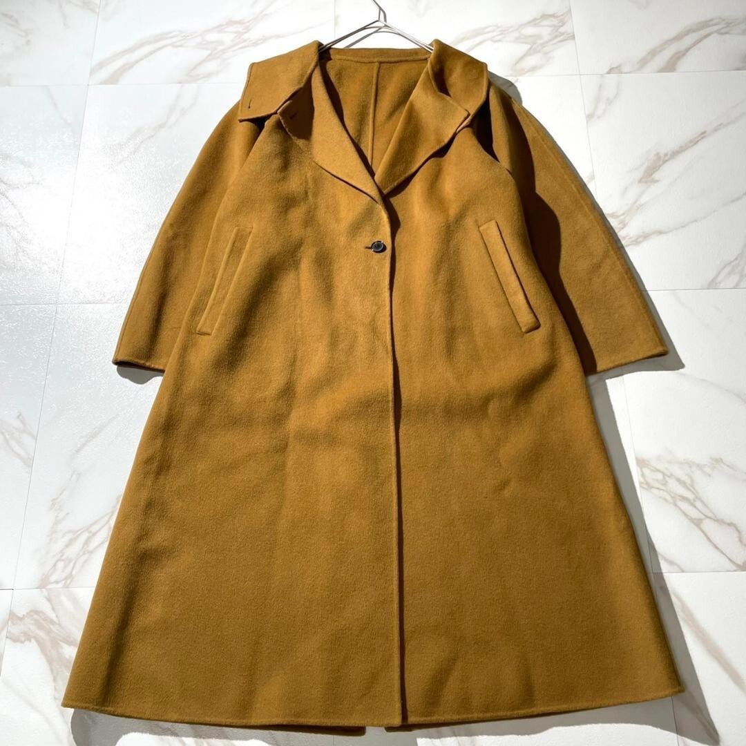 ADAM ET ROPE Wool Coat Stand Collar Hooded River Coat 23-24AW 