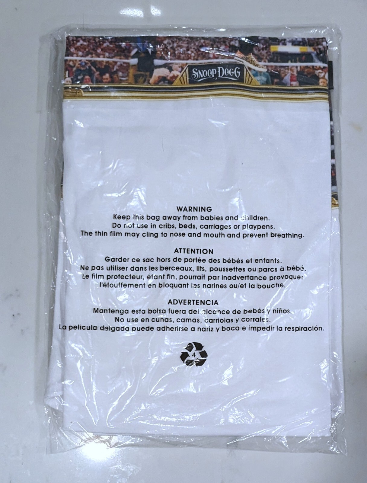 FILA Maglietta ufficiale XL Death Row Snoop cane gomito del popolo famigerata Wrestlemania 39