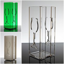 Slato Dispenser porta bicchieri di plastica design moderno in plexiglass Linnea