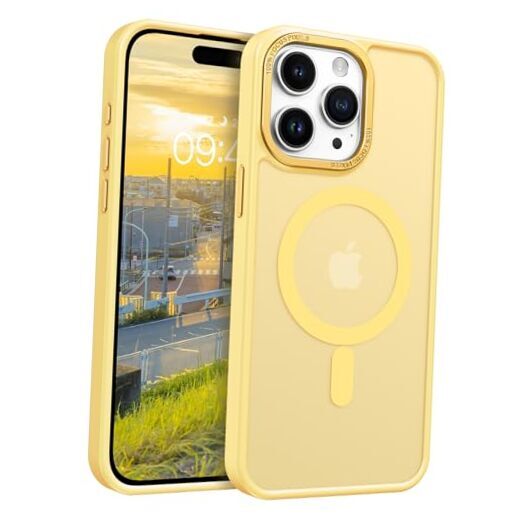 for iPhone 15 Pro Case Phone Case iPhone 15 Pro Magnetic[Compatible Yellow