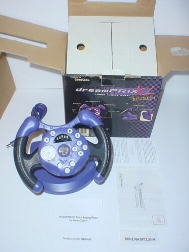 DREAM PRIX XL Turbo Racing Wheel w/ RUMBLE in box for NINTENDO GAMECUBE system - Picture 3 of 4