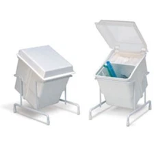 E-Z Storage Tub White with Clear Cover 5-1/4"L x 4-1/4"W x 4-3/4"H