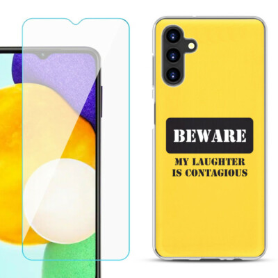 Case for Samsung Galaxy A13 5G, w/ Tempered Glass - Laughter