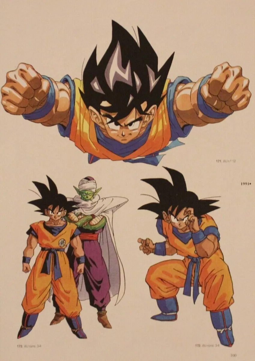 1996 Dragon Ball DOUBLE-SIDED MINIPOSTER 2 Posters in 1 