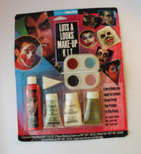 Vintage 1990 Halloween Techni Faces Lots of Looks Make Up Kit Unused On Card USA