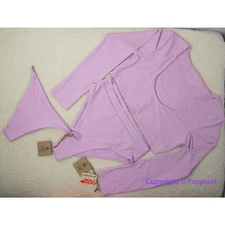 New! Set! Toast Swim crop surf bikini top High Waist, String Bikini Bottom, M