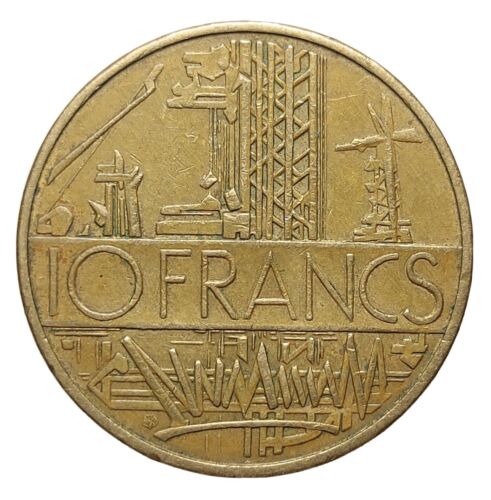 Francja 10 franków 1985 typ B moneta miedź-aluminium-nikl H264 - Zdjęcie 1 z 6