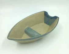 Nantucket Stoneware Casserole / Fish & Chips Row Boat Bowl- 8" - Imperfect