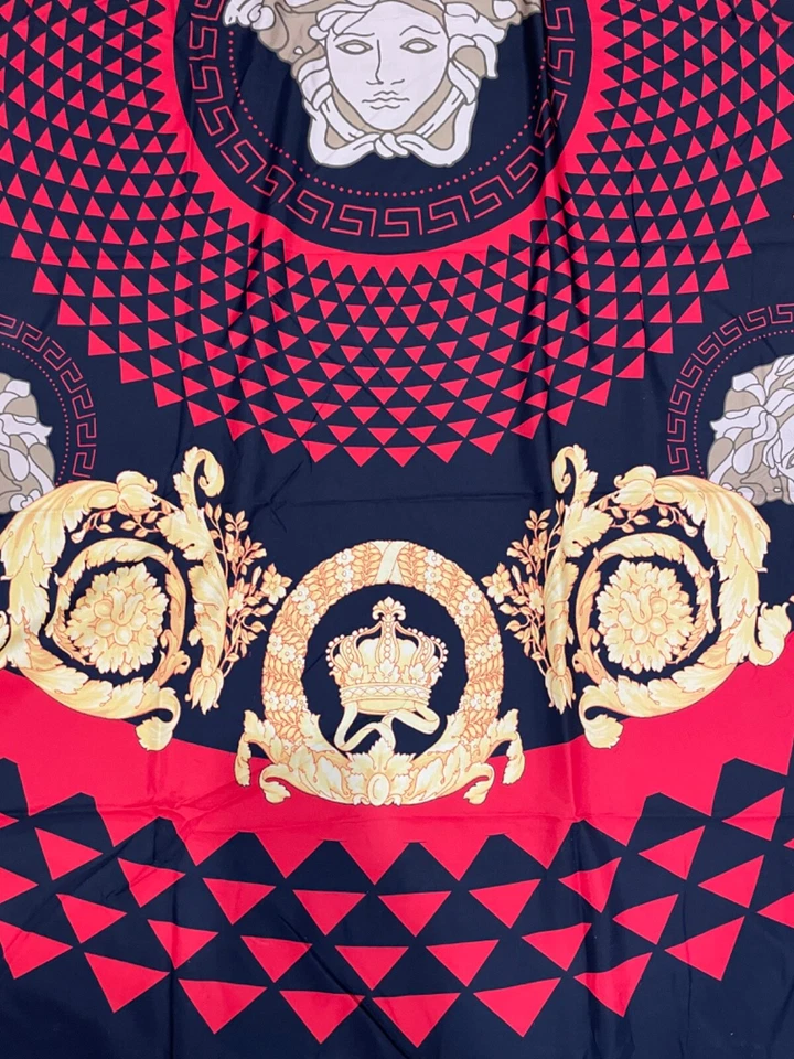 Barber and Hair Stylist Cape Medusa Red Gold and Black Design-Free Shipping - Image 4 of 4