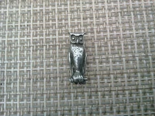 Night Bird JEWELRY 1 YOURS or a FRIEND OWL Pewter Tie Tack Pins All NEW.