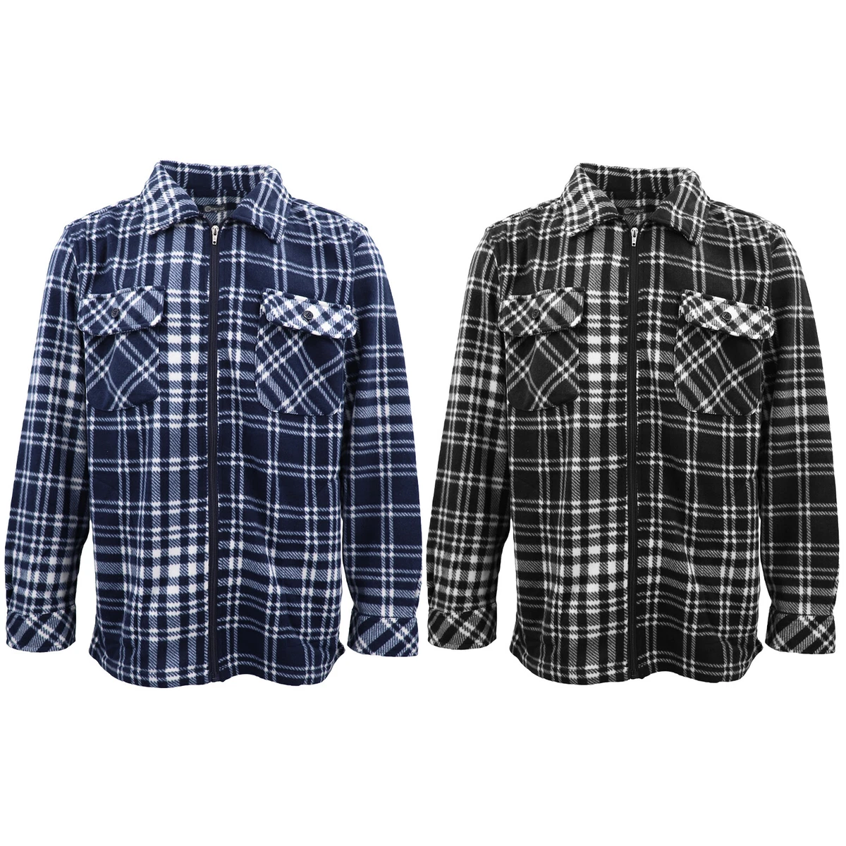 New Mens Long Sleeve Flannelette Shirt Premium Check Flannel Polar