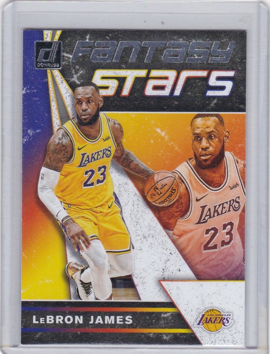 LEBRON JAMES 2019-20 PANINI DONRUSS FANTASY STARS INSERT #4 LAKERS