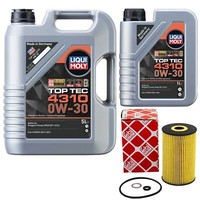 MotoröL Set Top Tec 4310 0W-30 Liqui Moly 6 Liter + ÖLfilter FüR Hyundai I30 KIA
