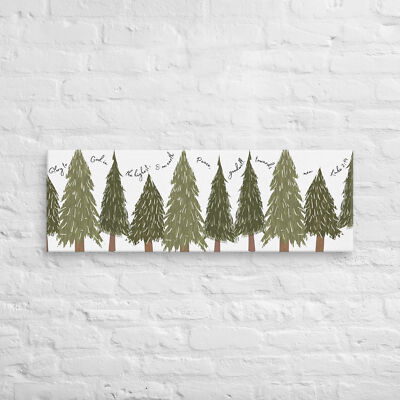 Christmas Wall Art, Christmas Tree Art With Scripture, Peace On Earth Canvas
