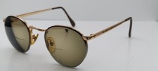 Vintage Perry Ellis PE SG15 Tortoise Gold Oval Half-Rim Sunglasses FRAMES ONLY