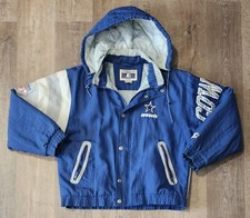 Vintage 90s Dallas Cowboys Starter Jacket Mens M Puffer Full Zip Hooded NFL