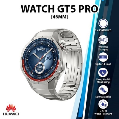 Huawei Watch GT 5 Pro Bluetooth iOS Android Smartwatch (Titanium/46mm/1.43 )