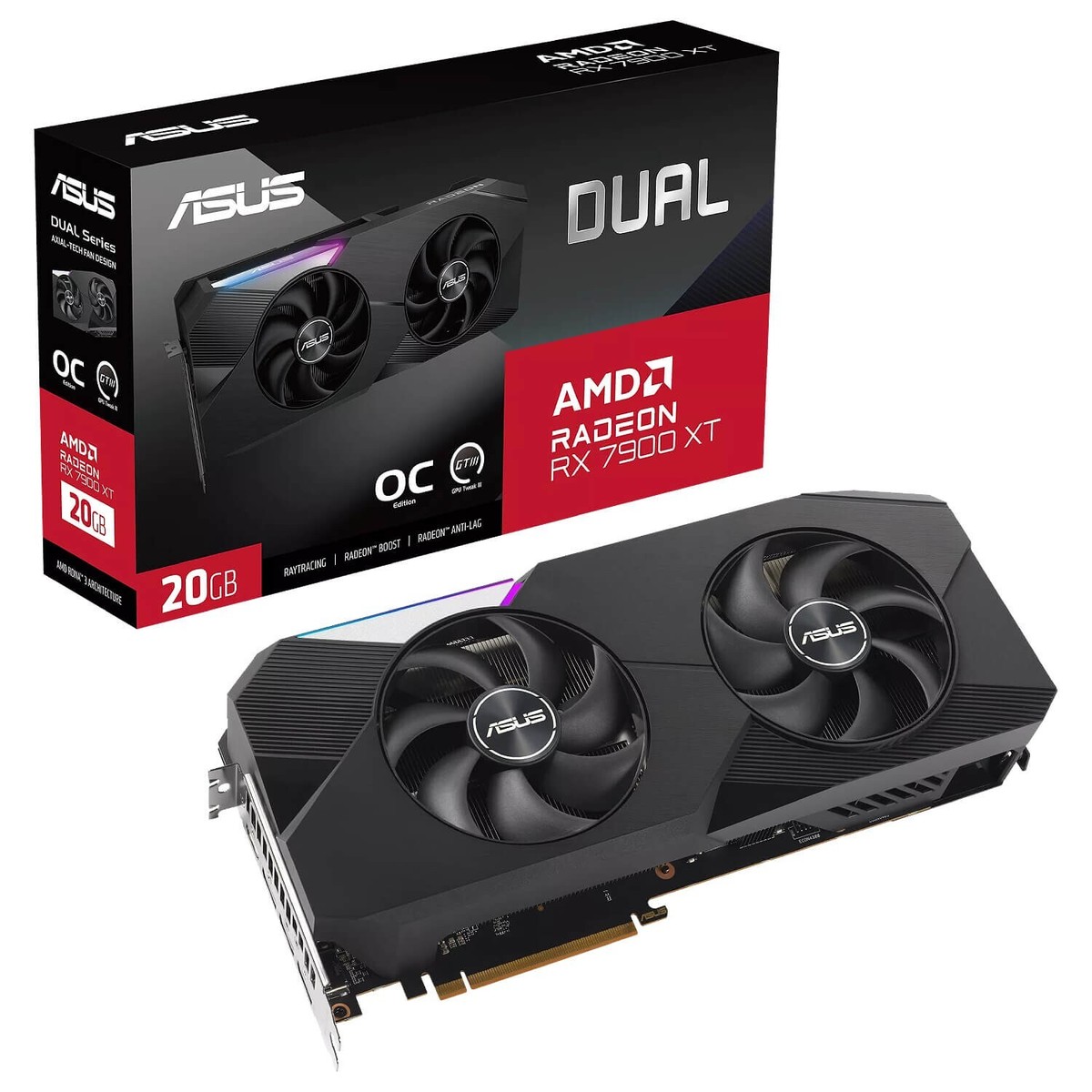 Asus Dual Radeon RX 7900 XT OC Edition 20GB video card GDDR6 PCI-E