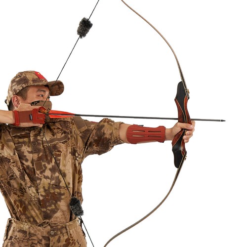 60" Archery Laminated Takedown Recurve Bow Set 30-50lbs Hunting Target Shooting - Picture 11 of 19