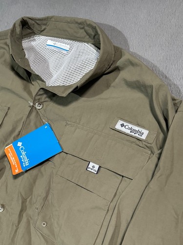 Maglione maglietta Colombia Outdoors Omni Fish Gear sport caccia PFG UPF L nuovo con etichette - Foto 10 di 17