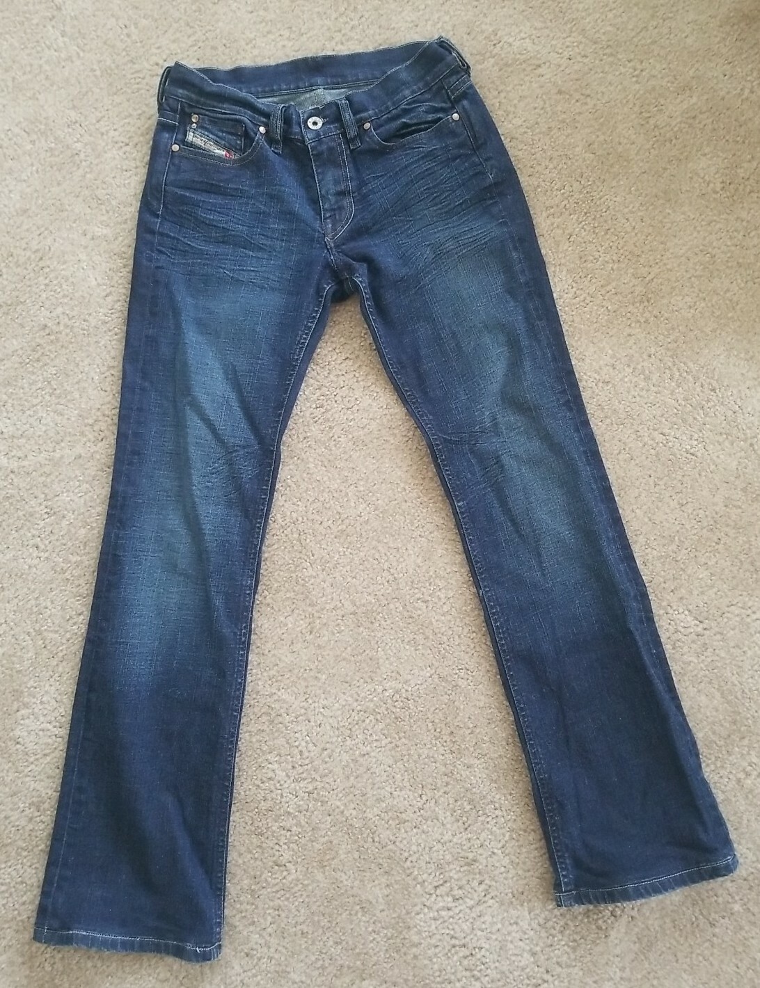 Jean Diesel Denim Division - Taille 27 - Jambe Droite - Velours Côtelé Marron - Doozy