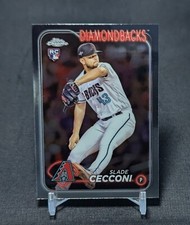 Slade Cecconi Rookie RC 2024 Topps Chrome Baseball Card #77 Arizona Diamondbacks. rookie card picture