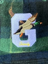 Grirrly Duck Wool Trapper Vintage Hunting Cap Hat Green Adjustable Unisex Adults