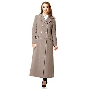 De La Creme Women S Double Breasted Fitted Long Coat Ebay