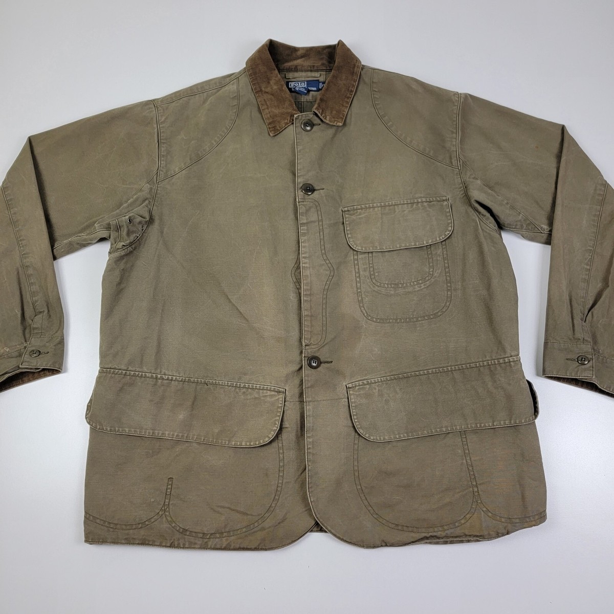 ジャケット・アウター POLO COUNTRY CORDUROY JACKET HUNTING Vtg 90s Ralph Lauren Polo Hunting Jacket XL Utility Country Safari