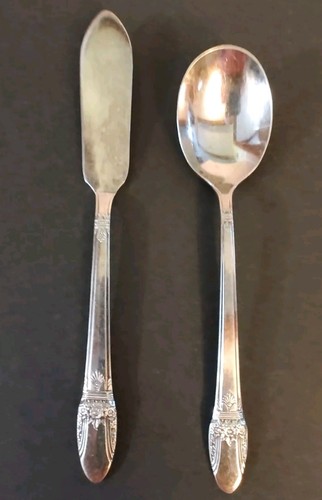 Vtg Rogers Bros IS 1847 First Love Silverplate Flatware Sugar Spoon/Butter Knife