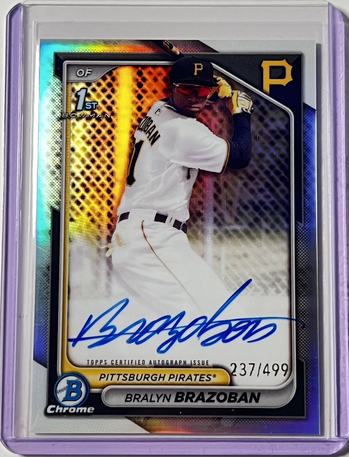 2024 Bowman Chrome Bralyn Brazoban Pirates 1st Refractor Auto /499 SP
