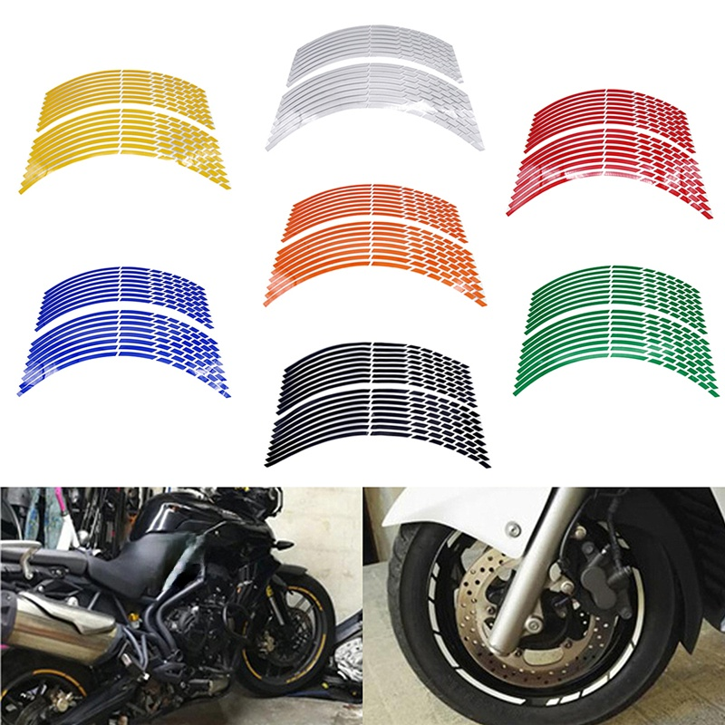 16X Motorcycle Reflective RIM Tape 1719" Strip Car Wheel Tire Sticker