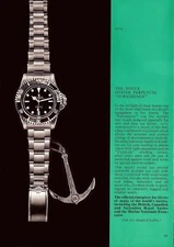 Rolex Submariner Watch REPRINT vintage classic ad 11x15 Poster Luxury wall art