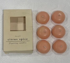 Pier 1 Imports Floating Candles Citrus Spice Box Of 6 Retired Discontinued