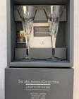 Vintage Waterford Crystal Millennium Champagne Flutes Third Toast - Health