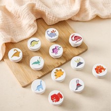 Wooden Dinosaur Cabinet Knobs Decorative Wood Dresser Knobs with Screws Nurse...