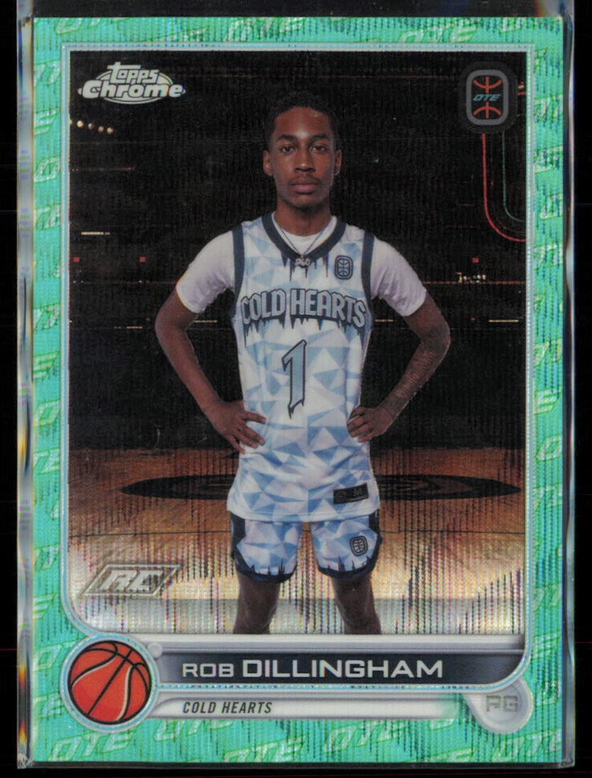 2022-23 Topps Chrome Overtime Elite Rob Dillingham Aqua #/199 #43 RC