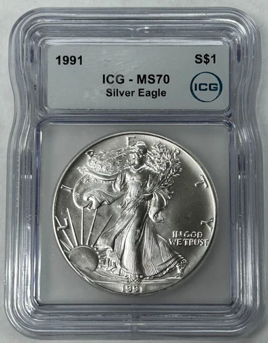 1991 American Silver Eagle — photo from another recent sale