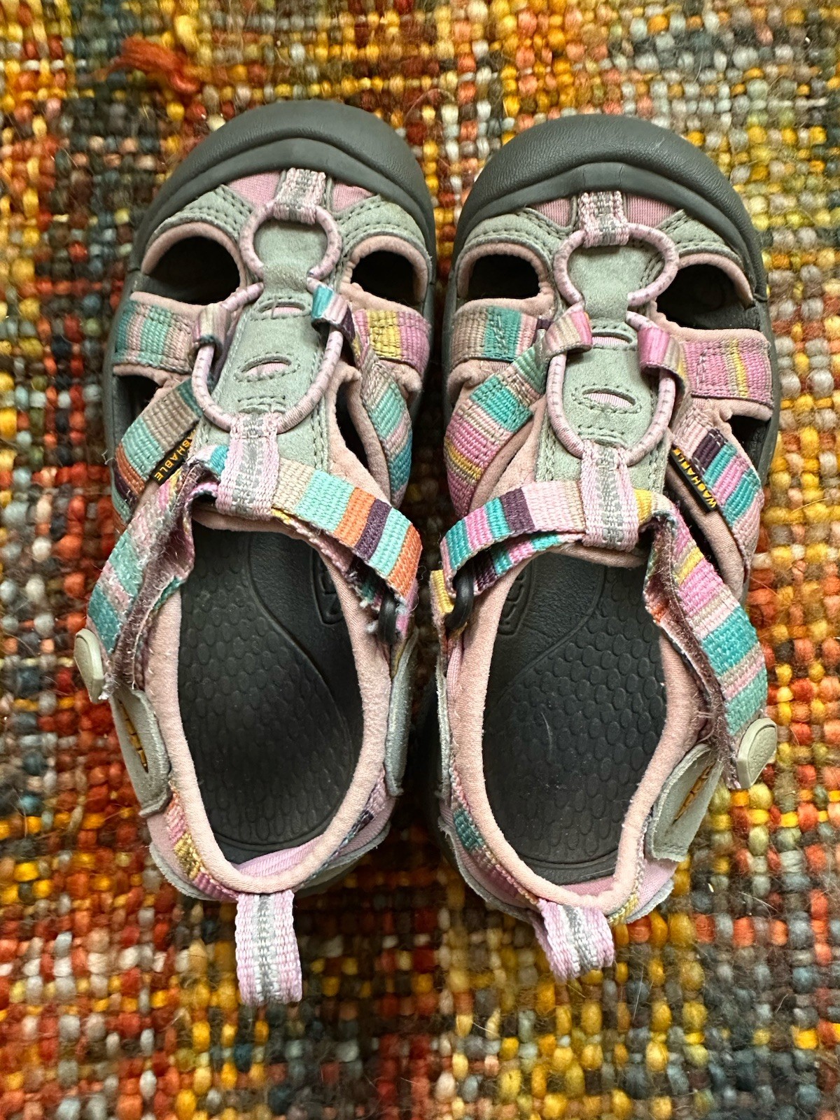 Sandali Keen bambina rosa righe escursionismo acqua outdoor taglia 12 molto belli