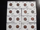 16 Circulated VF Lincoln Wheat Cents 1930 to 1952D