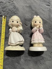 Two Precious Moments Porcelain Figurines 524301  30999