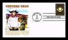 US COVER PANDA CACHETS FIRST DAY OF ISSUE WESTERN WEAR COWBOY HAT