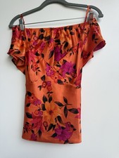 Victoria's Secret Floral Orange Camisole Set 2 Piece Size M